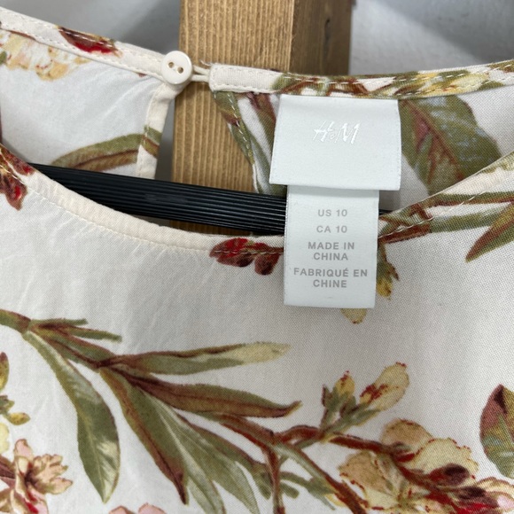 H&M Zara Mango Midi Floral Dress Summer Short 3/4 Sleeve - Picture 12 of 12